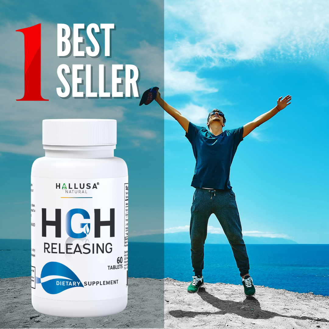 HGHBooster - Natural Growth Support - Energy & Performance - L Arginine, 60 Tabs