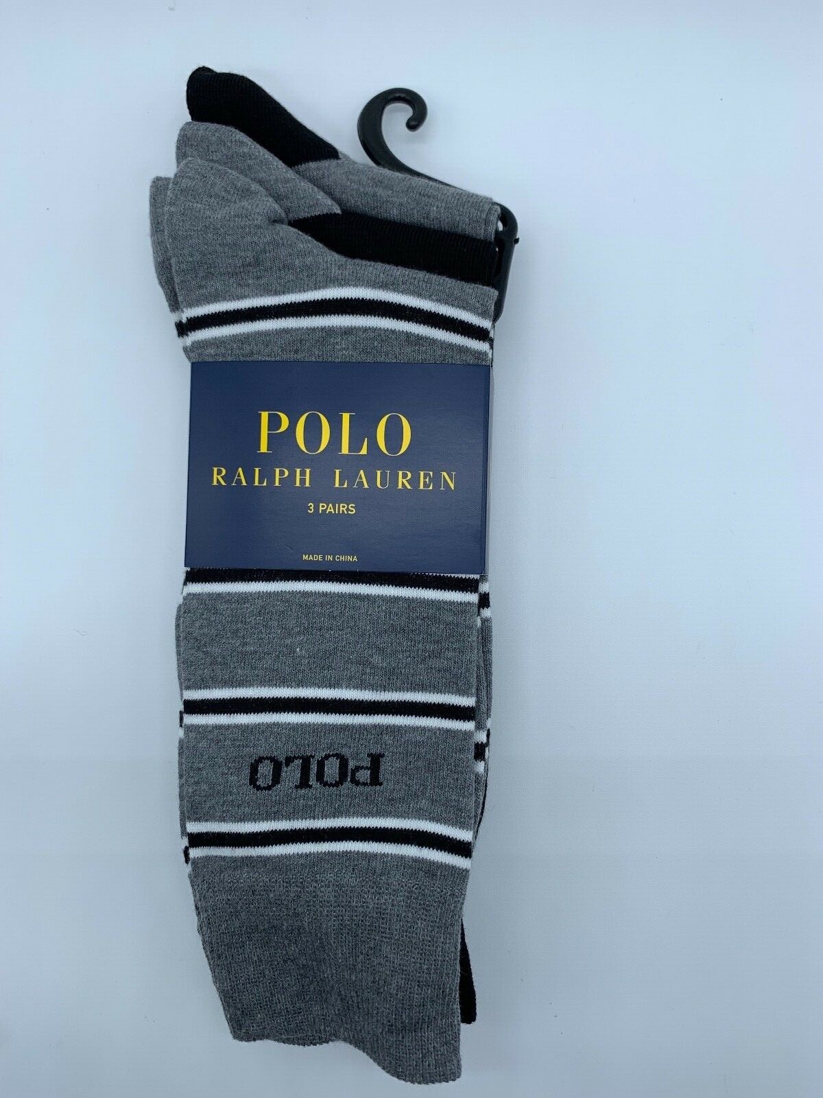 NEW 3 PAIRS MENS POLO RALPH LAUREN CASUAL DRESS SOCKS SIZE 10-13 SHOE SIZE 6-12