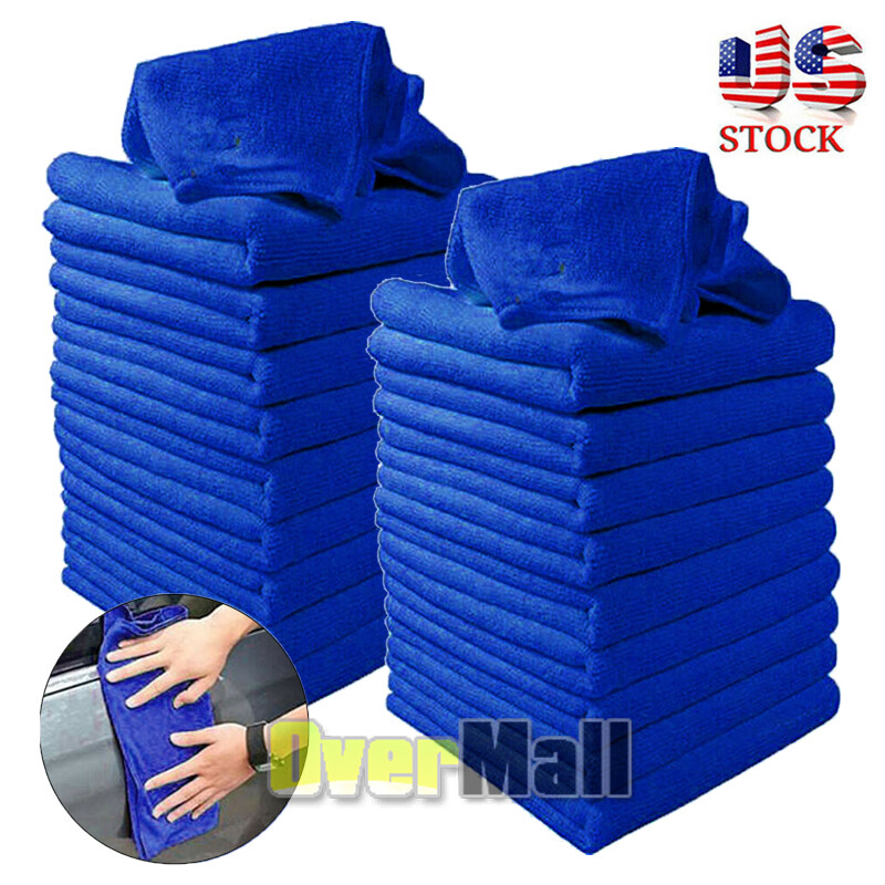 Bulk Lot of 5-100 Blue Shop Towels 11" x 10" Cleaning Rags Homes Cars Reusable