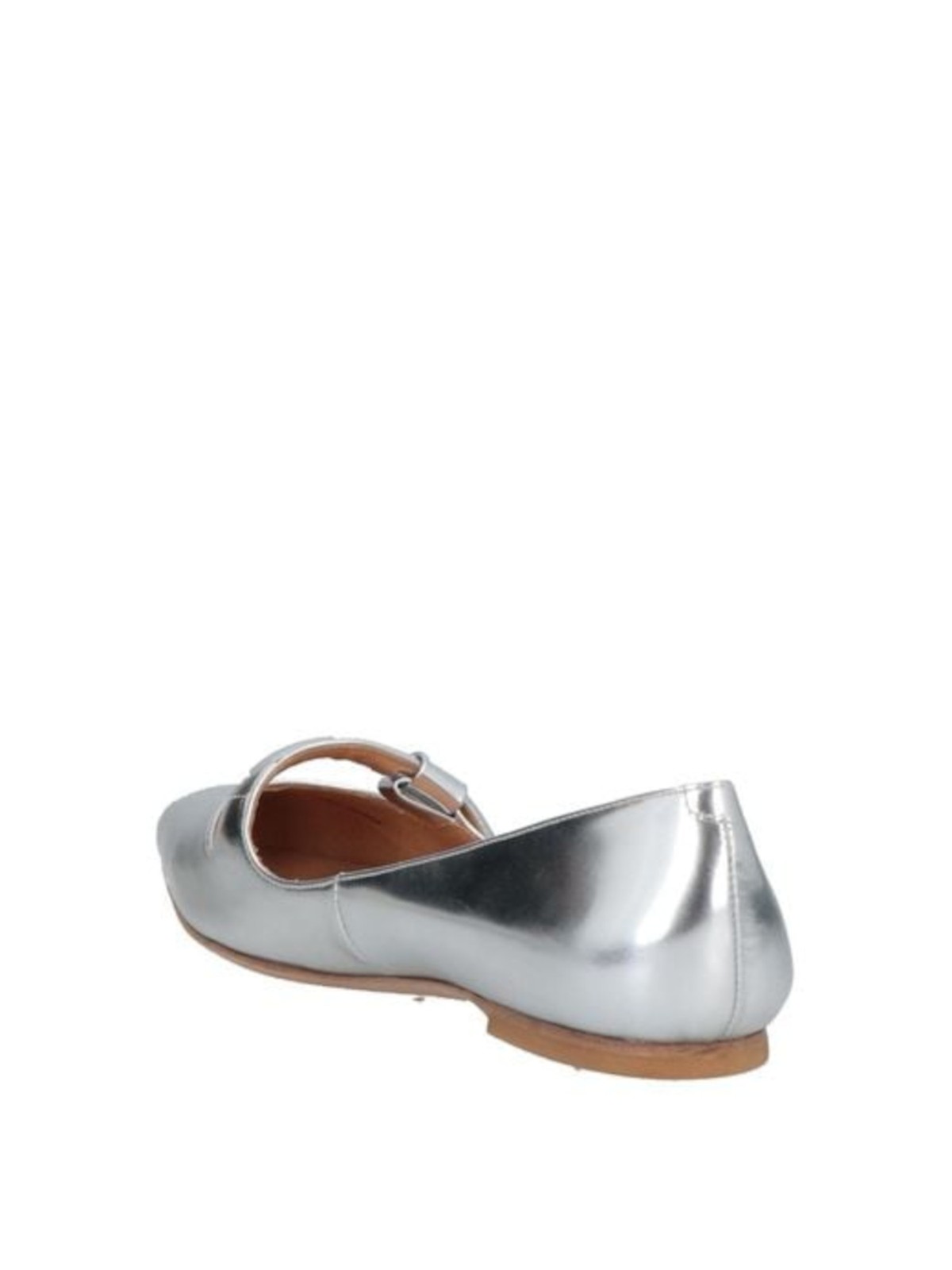 MARC BY MARC JACOBS Womens Silver Strap Slip On Leather Ballet Flats 38.5