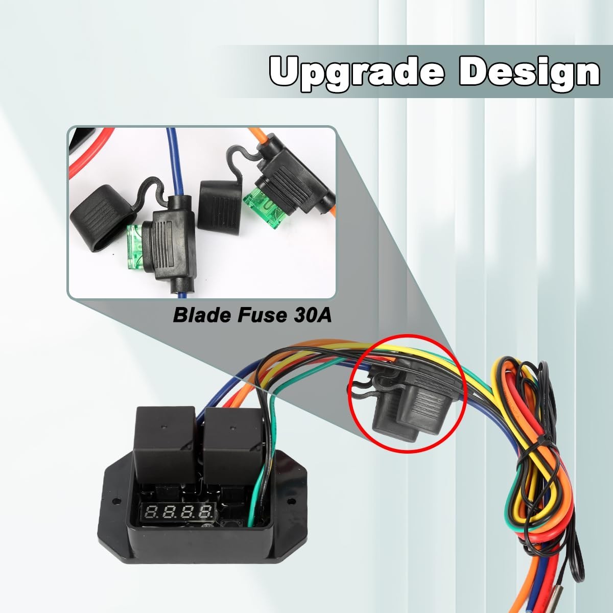 Compact Digital Thermatic Fan Switch Kit for Precise Cooling Control ()