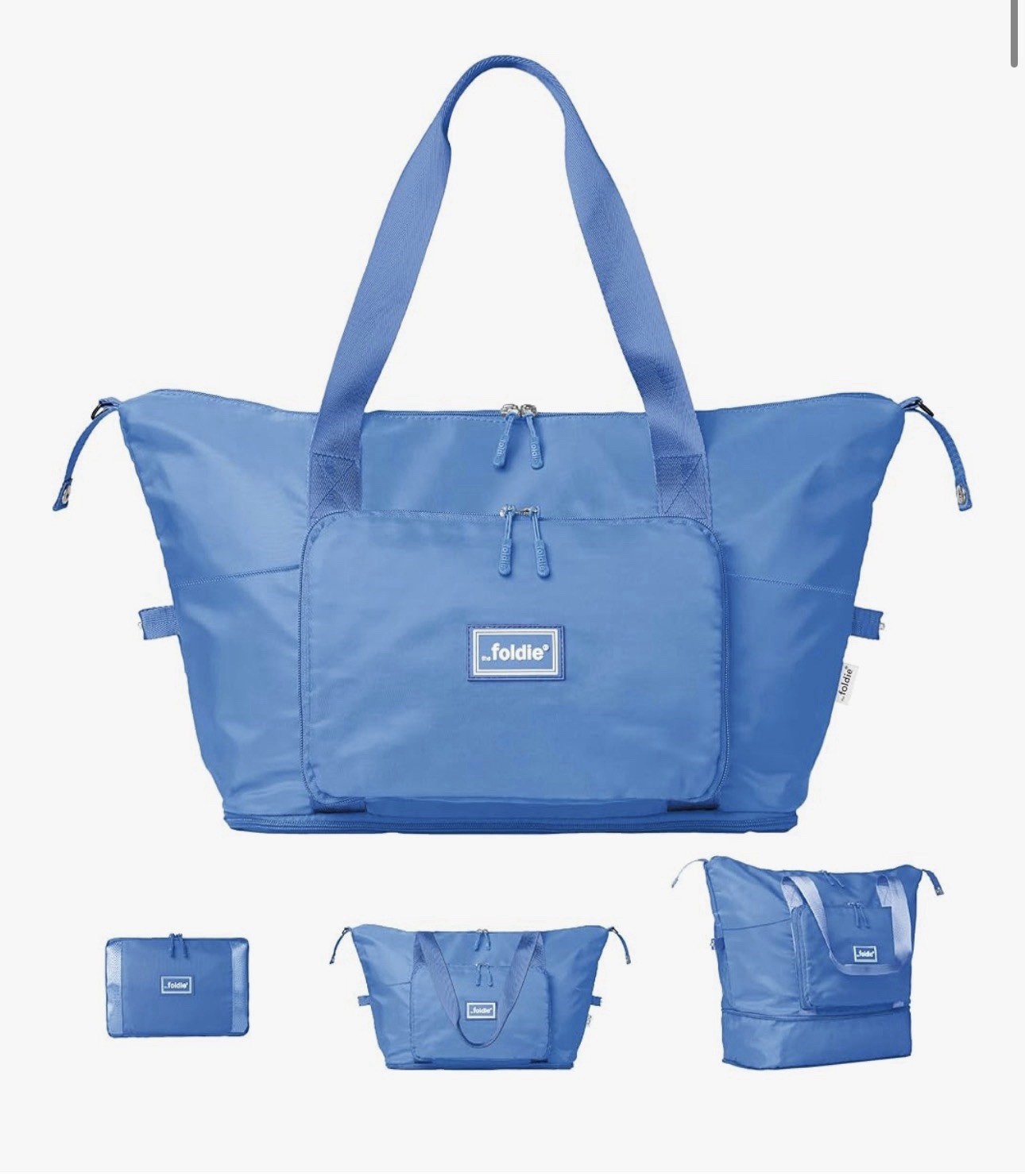 The Foldie® 4.0 Travel Duffle-Water Resistant-Expandable Bottom-coastal blue