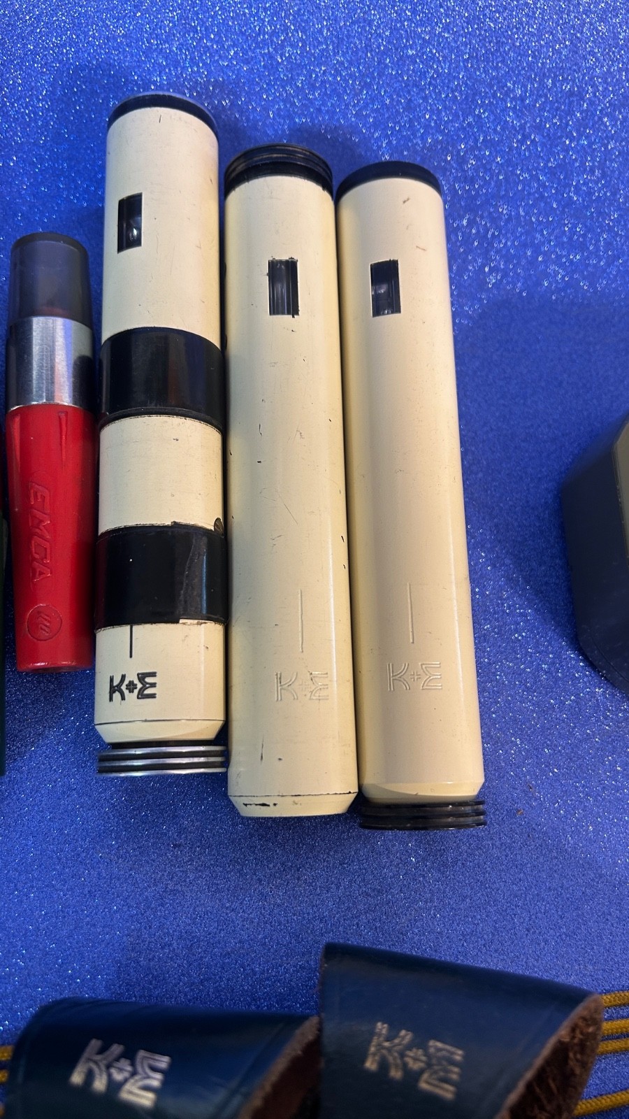 9 pc Set Survey Tools/Instruments Vintage Lot, clean and w/cases