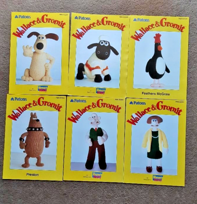 ALAN DART WALLACE & GROMIT TOYS KNITTING PATTERN PICK & MIX