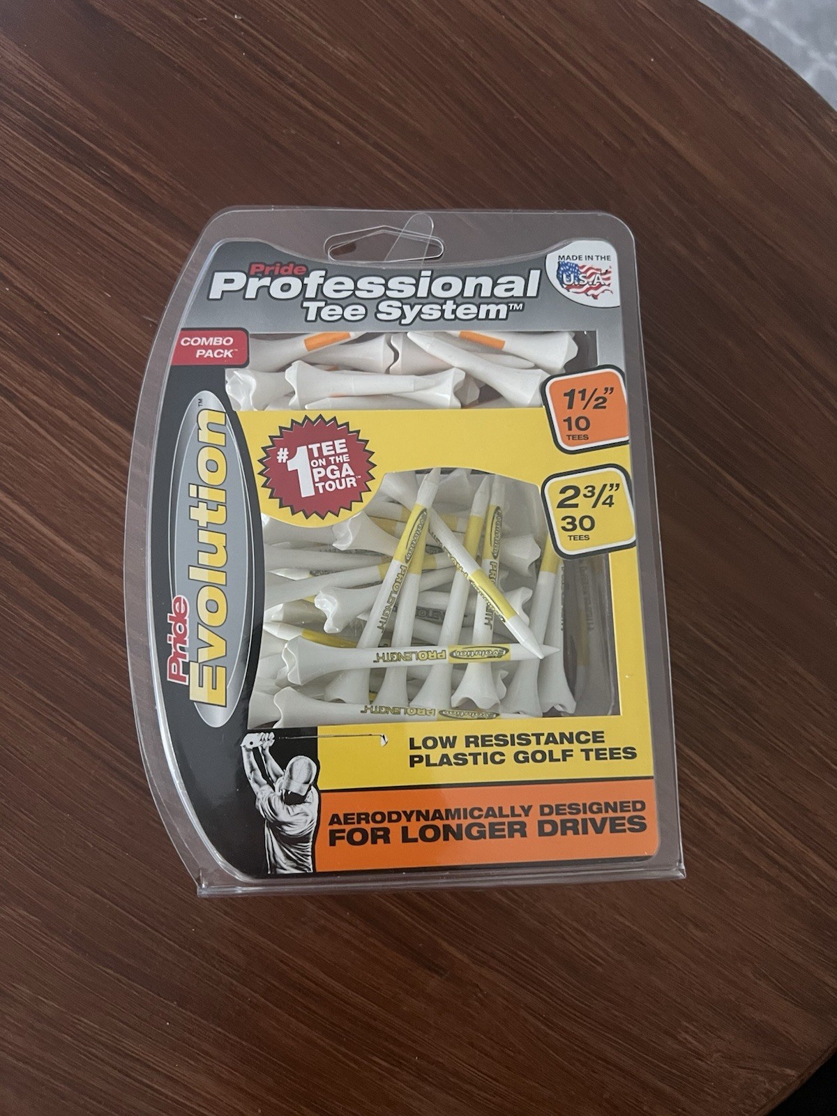 Pride Professional Tee System Plastic Golf Tees, 40 Count 2-3/4-Inc