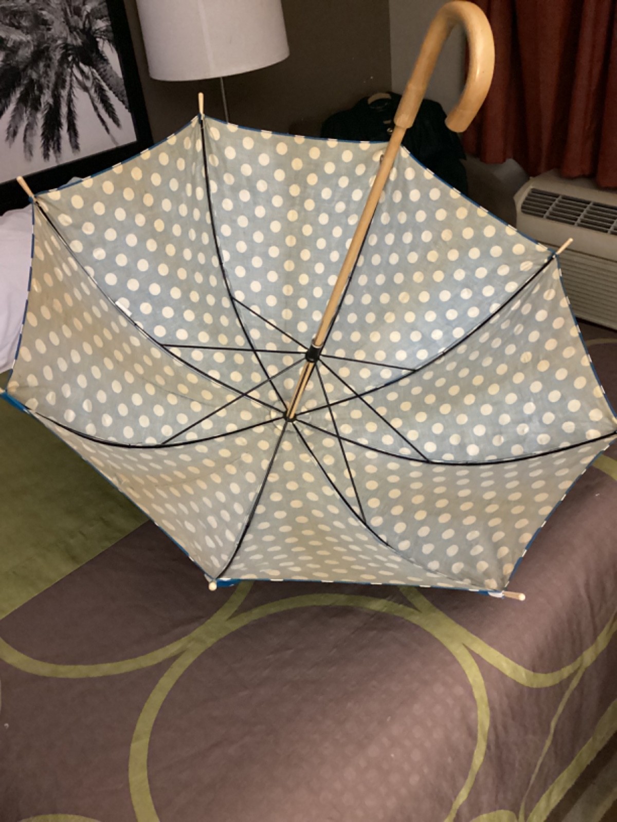 Just Richard Umbrella Blue White Polka Dot Umbrella Some Flaws