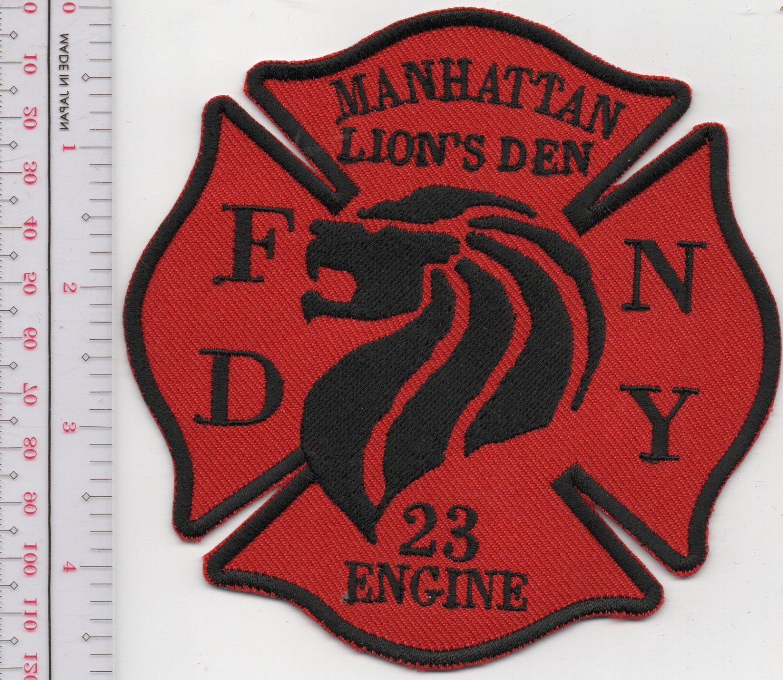 Fire Department Engine 23 Manhattan Lion's Den Patch NO TARIF