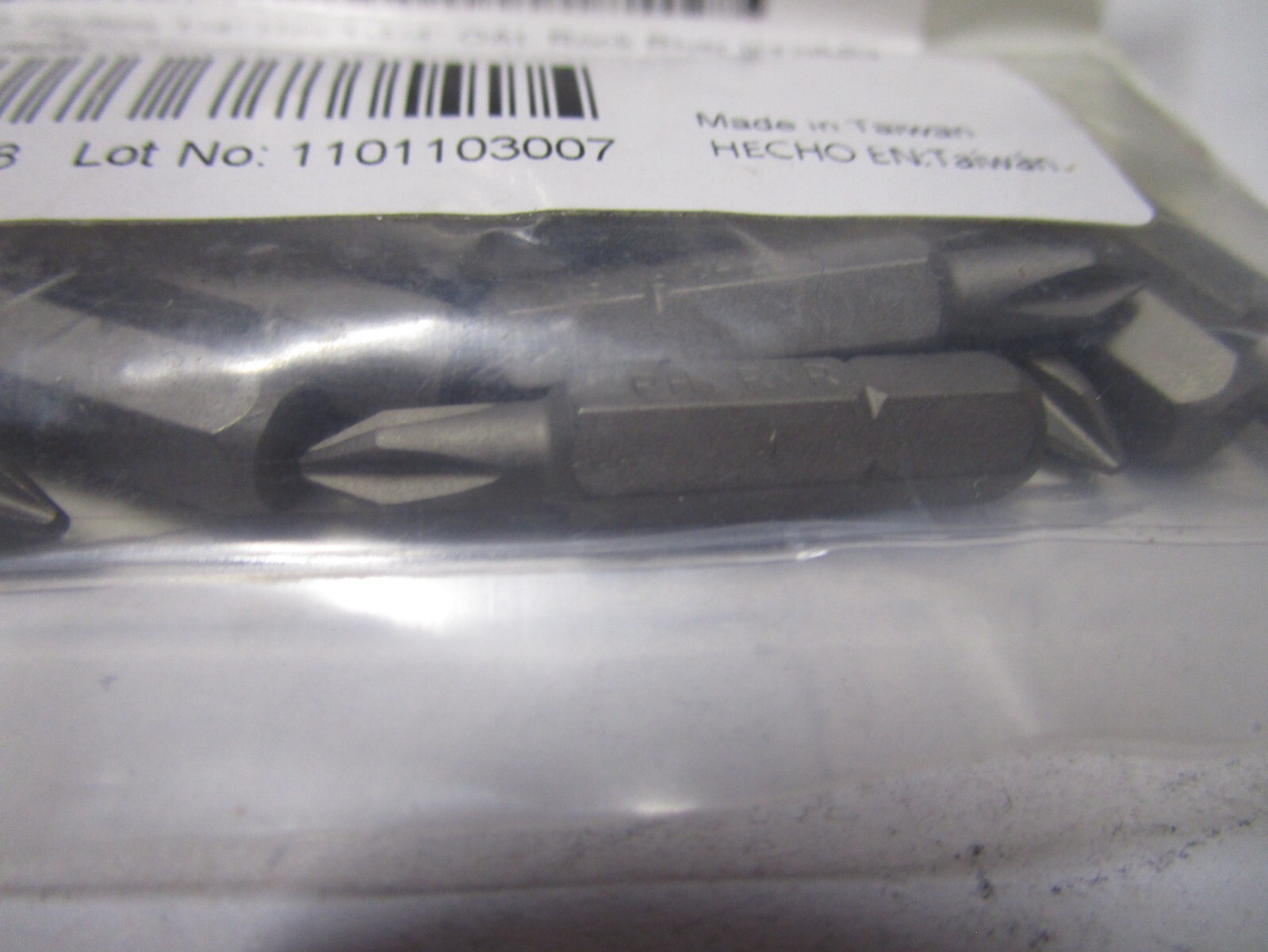 #1 Phillips 1/4" Hex 1-1/4"OAL Extra Hard Insert Bit QTY 10