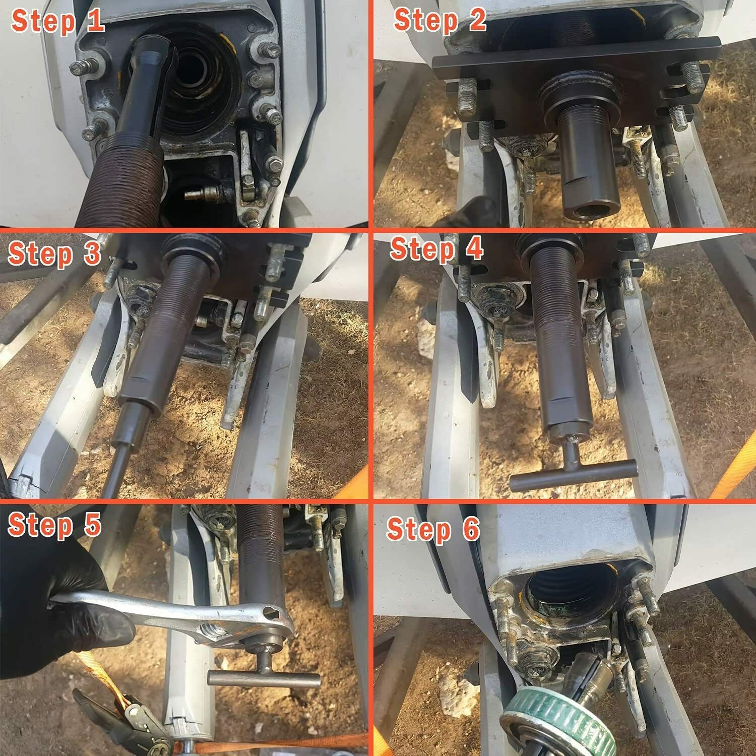 Gimbal Bearing Puller Alignment Tool & Hinge Pin Tool For Mercruiser Alpha Bravo