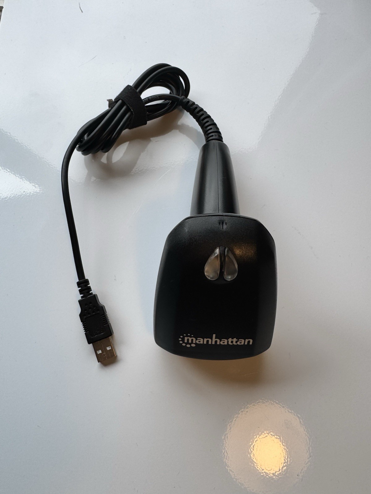 Manhattan 177672 CCD Barcode Scanner USB Wired Black Cable (CCD Scanner Series)