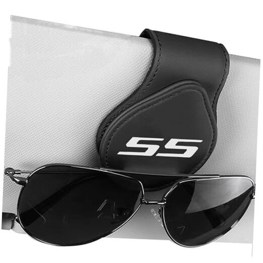 Car Sunglasses Holder for Chevy Camaro SS Car Sun Visor Leather Glasses S-s