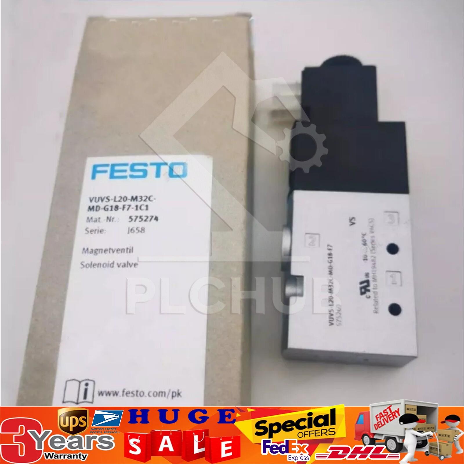 New VUVS-L20-M32C-MD-G18-F7-1C1 Festo 575274 Fast Shipping Solenoid Valve FNFP