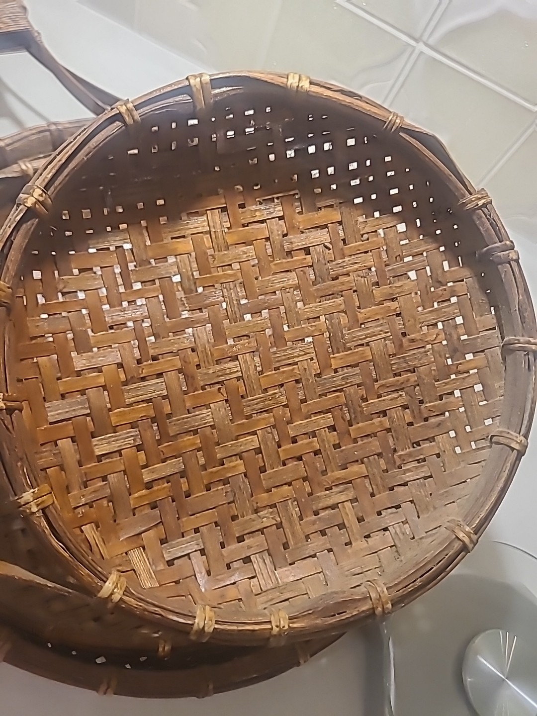 3 Pcs Wicker Nesting Wicker Baskets 14" 12" 10"