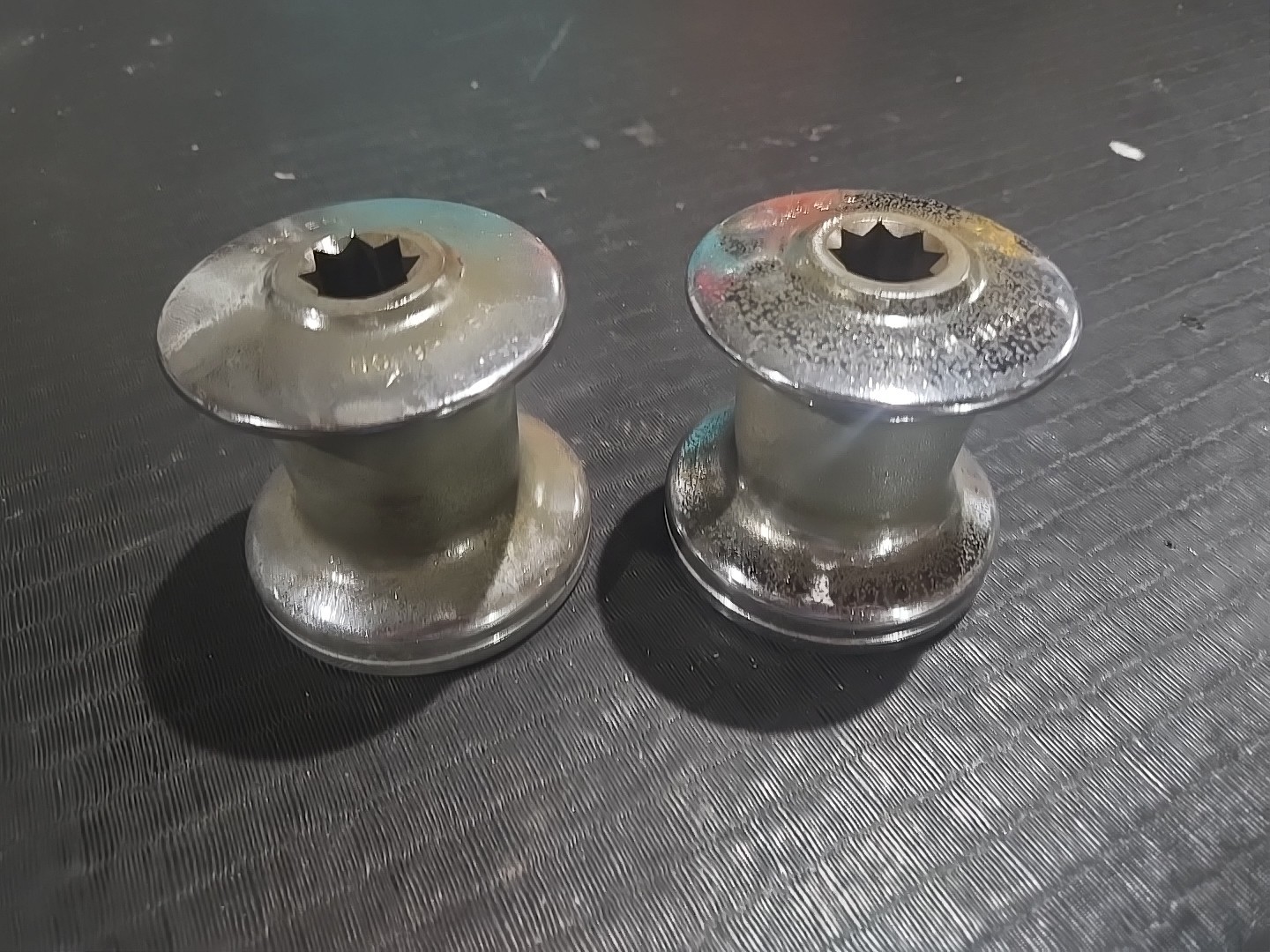 Set of Two Barient #9 Chrome Plated Bronze Single Speed Winch
