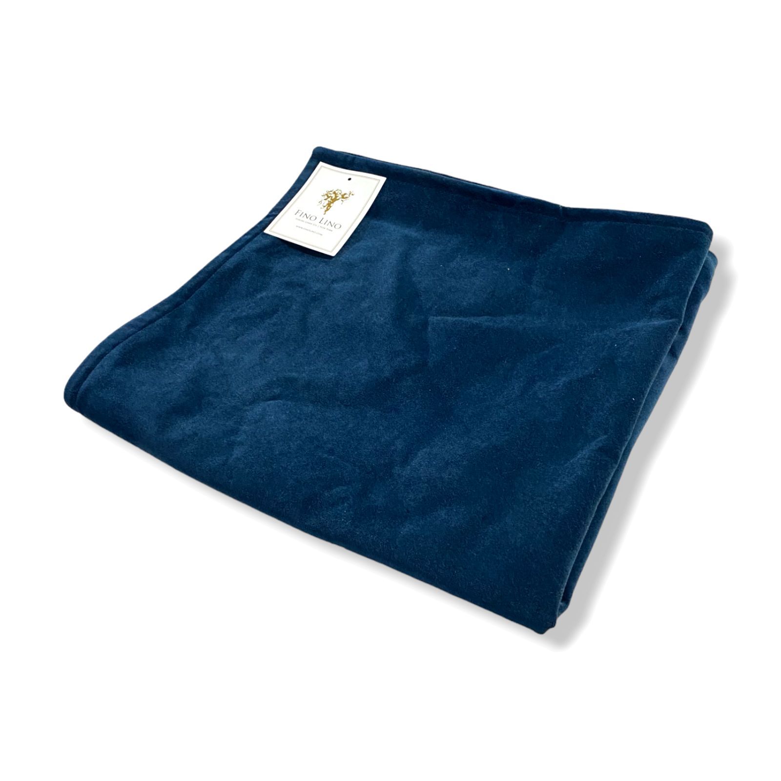 $315 Fino Lino Linen & Lace Blue Velvet European Sham Pillowcase Cover 26"