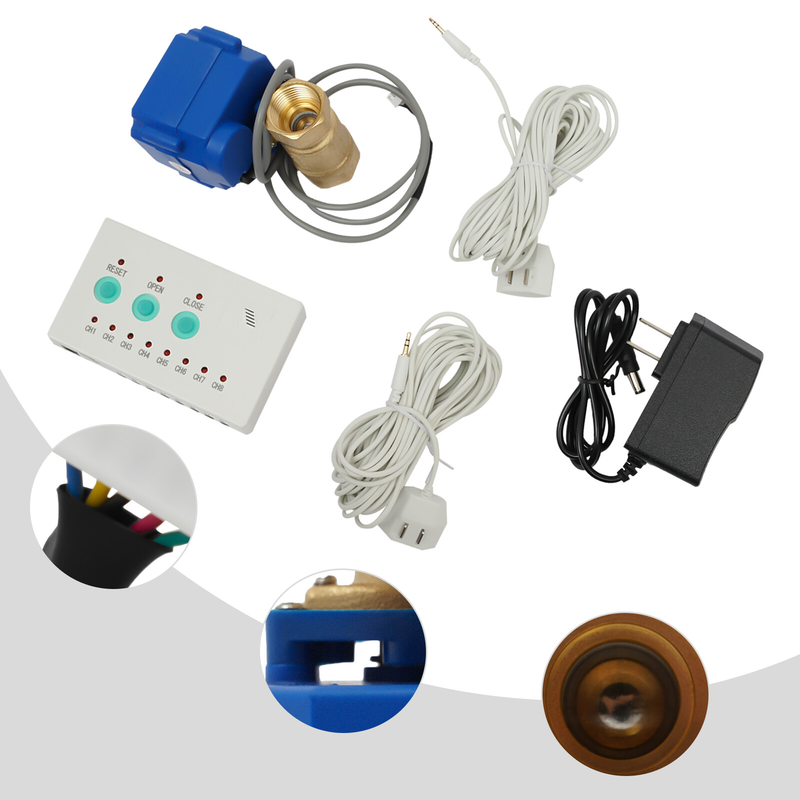 Automatic Water Leak Detector with Sensors and Shut-off Valve