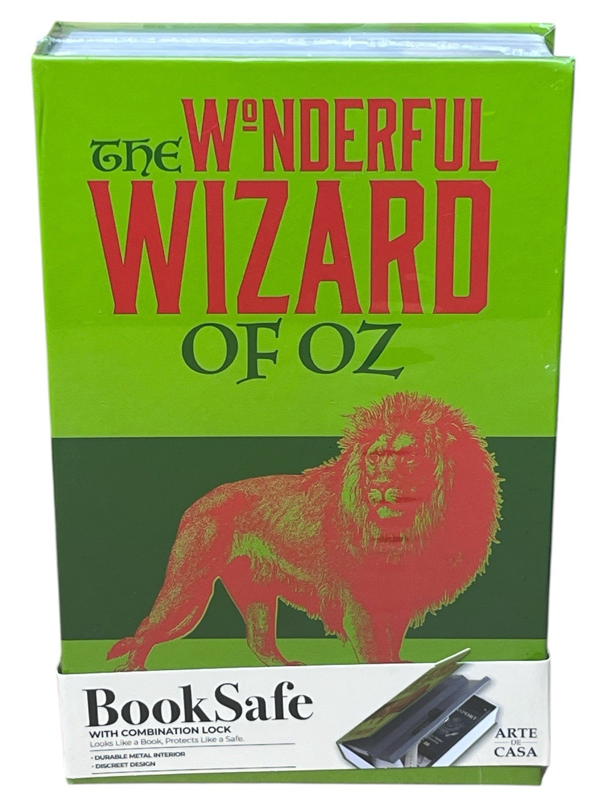 Arte De Casa /Sealed Wizard of Oz BookSafe Hidden Safe Combo Lock Metal Interior