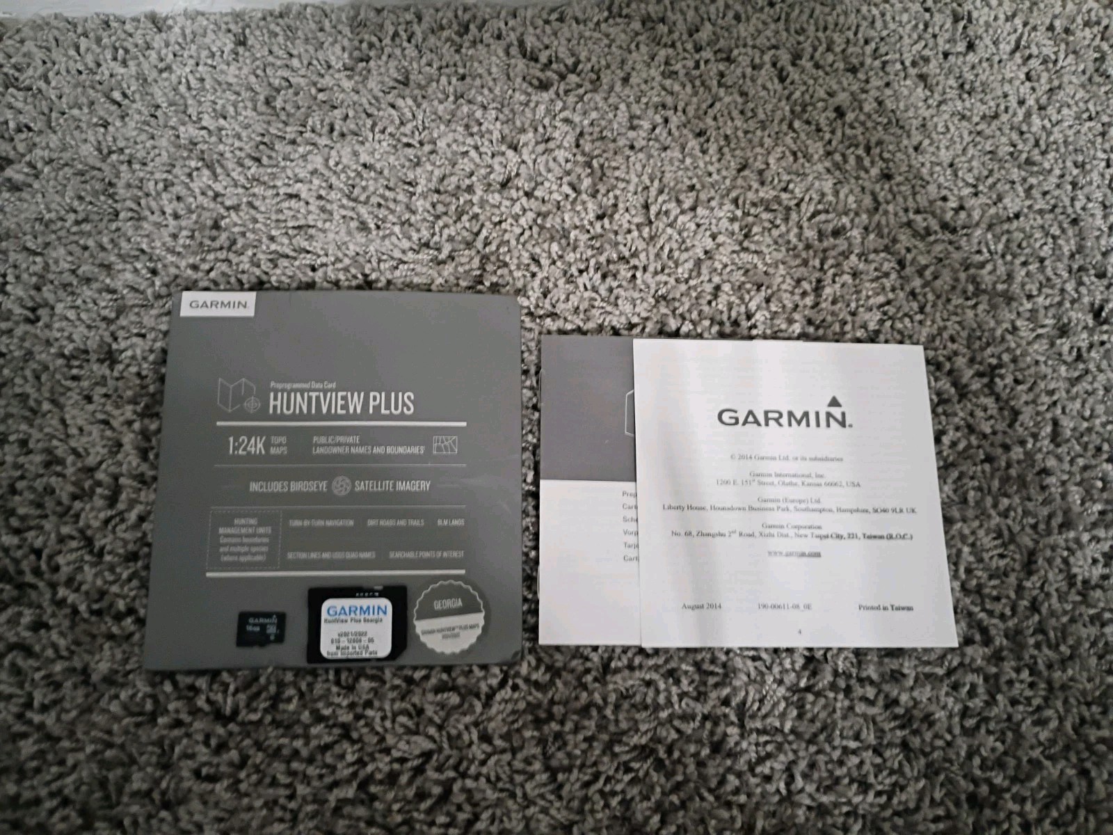 Garmin HuntView PLUS GEORGIA Map MicroSD Birdseye Satellite Imagery V2021/2022