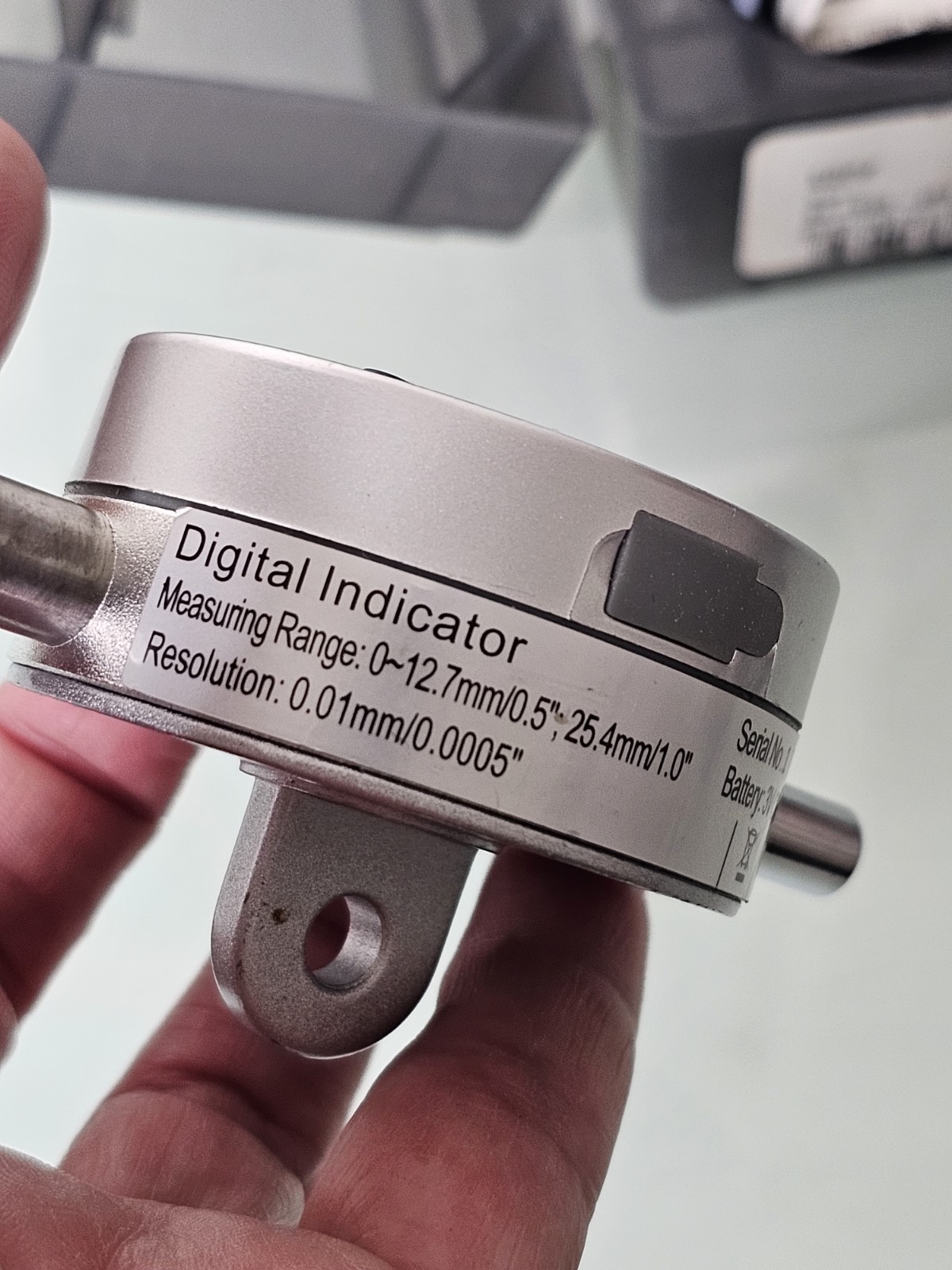Fowler Digital Indicator Measuring Range: 0~12.7mm/0.5", 25.4mm/1.0"
