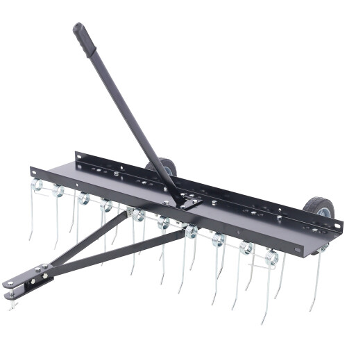 40-Inch Lawn Sweeper Tow Behind Dethatcher Landscape Rake Lawn Tractor Rake