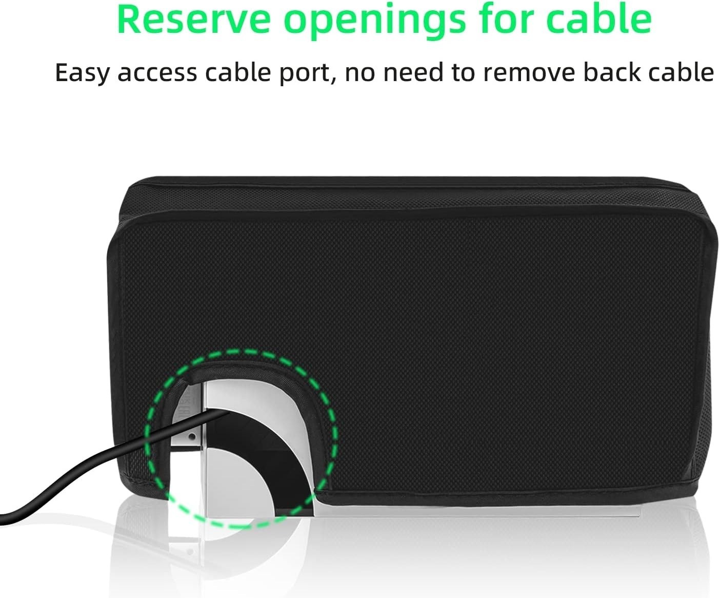 Durable Black Dust Cover for Switch/Switch OLED Dock | Scratch & Water Resistant