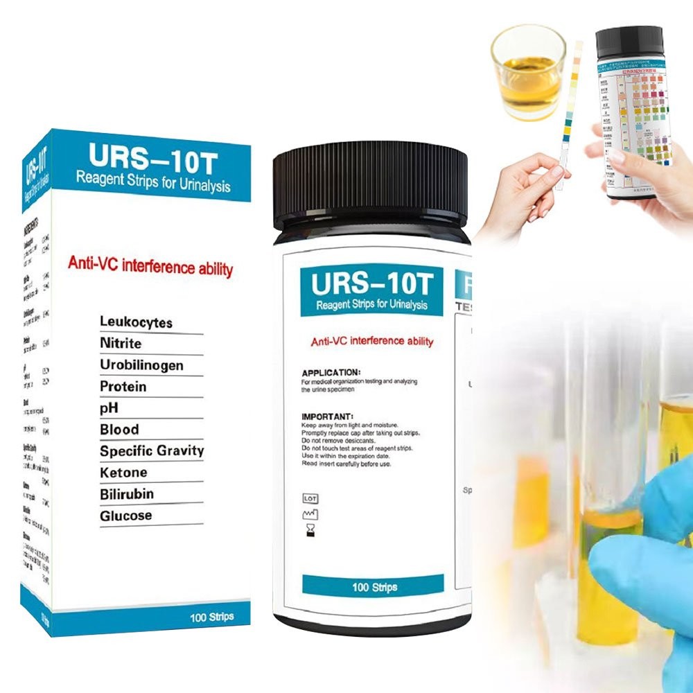 10 in1 Urine Test Strip 10 Parameters Testing pH Protein Kidney & Liver Function
