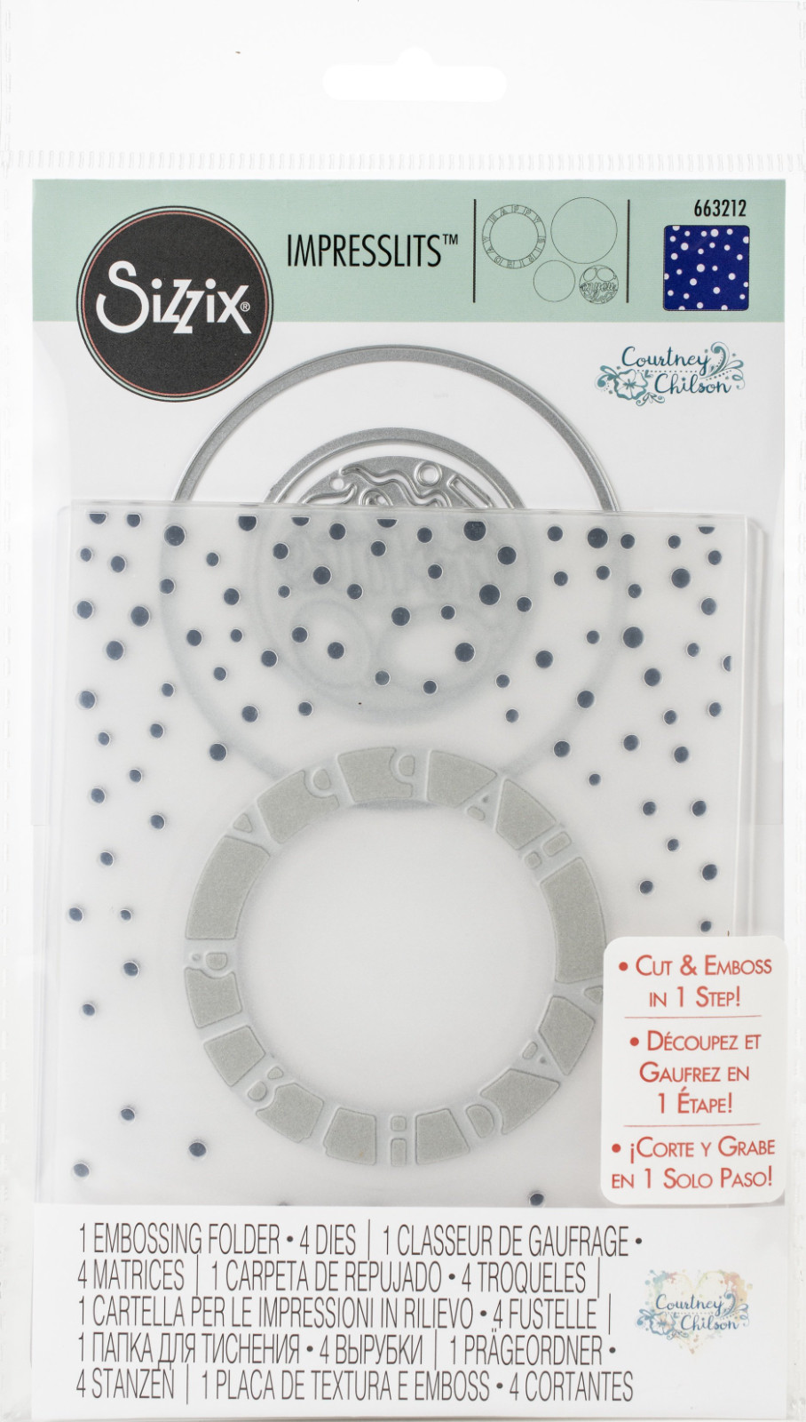 Universal Metal Die Cut Tool Sizzix Impresslits Happy Birthday 663212 Cut Emboss