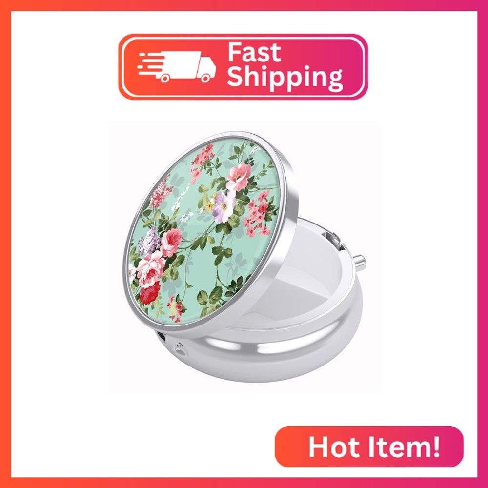 Nipichsha Pill Box, Small Pill Case for Purse & Pocket, Cute Travel Medicine Org
