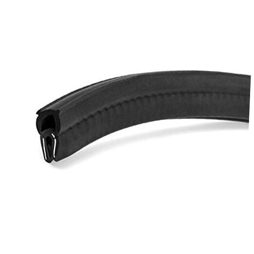 EPDM Rubber Trim Seal with Top Bulb, Fits Edge 1/16" to 1/8" 5 Feet Black