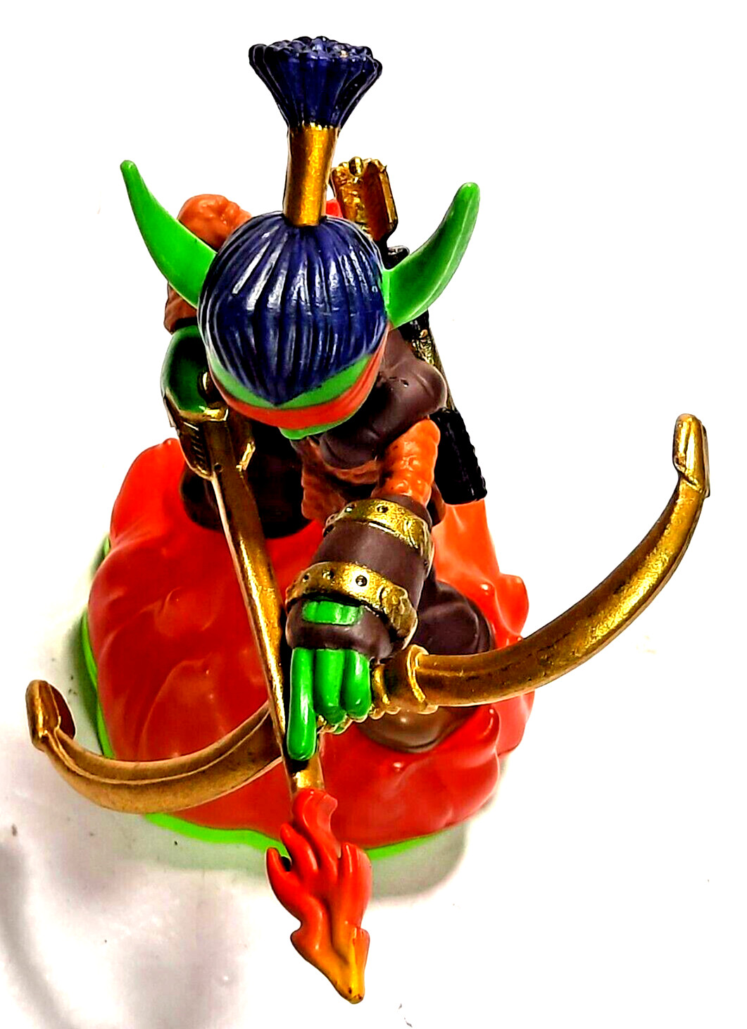Skylanders FLAMESLINGER game figure Green base, pre-owned