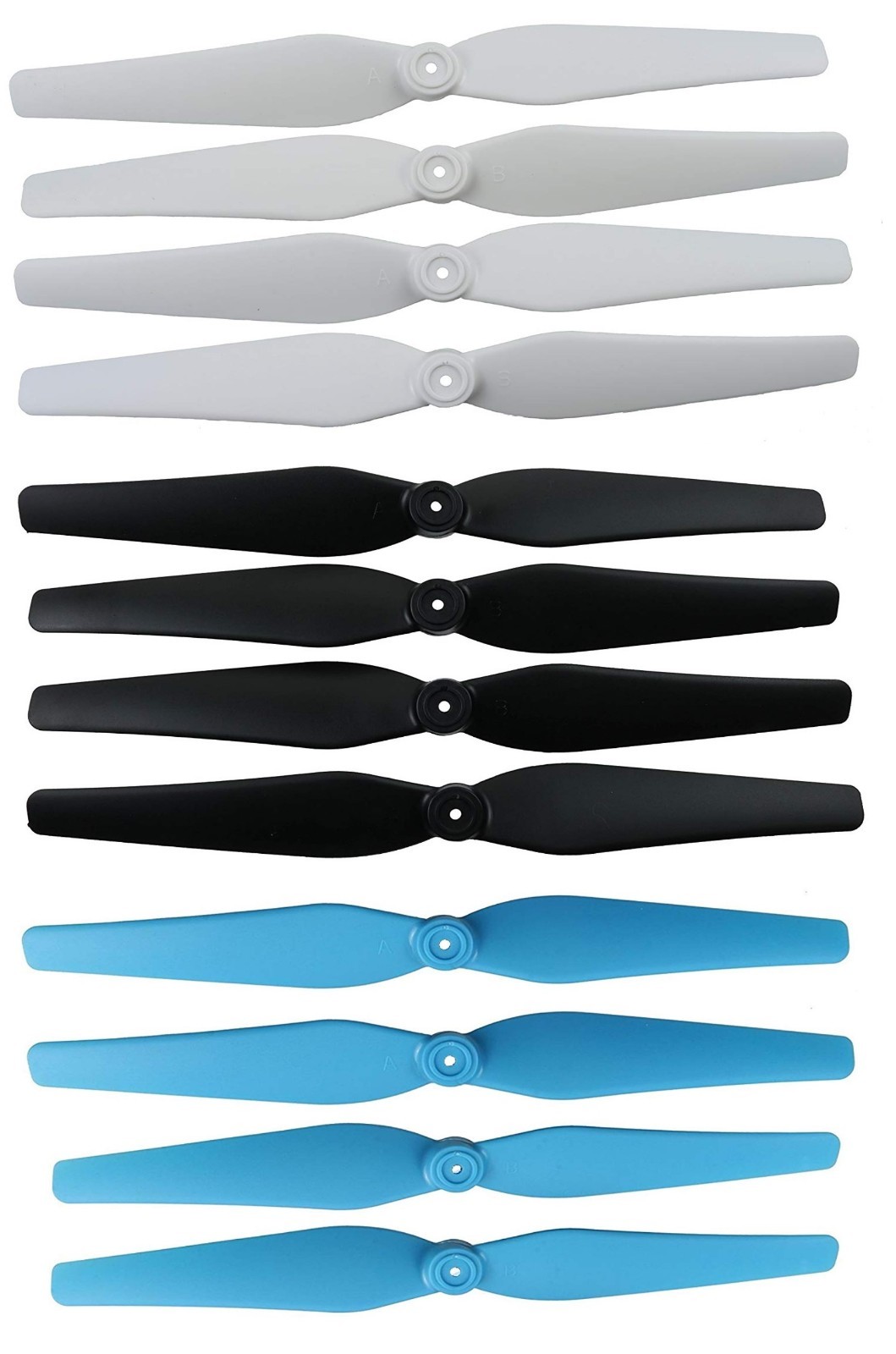 Propeller Blades for Promark VR, Warrior, P-70 Drones Set of 4 Blue/Black/White