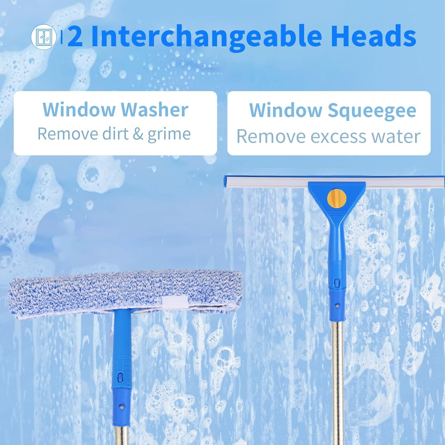 10Ft Window Cleaning Kit Cleaner Tool, Window Washing Equipment with Extensio...