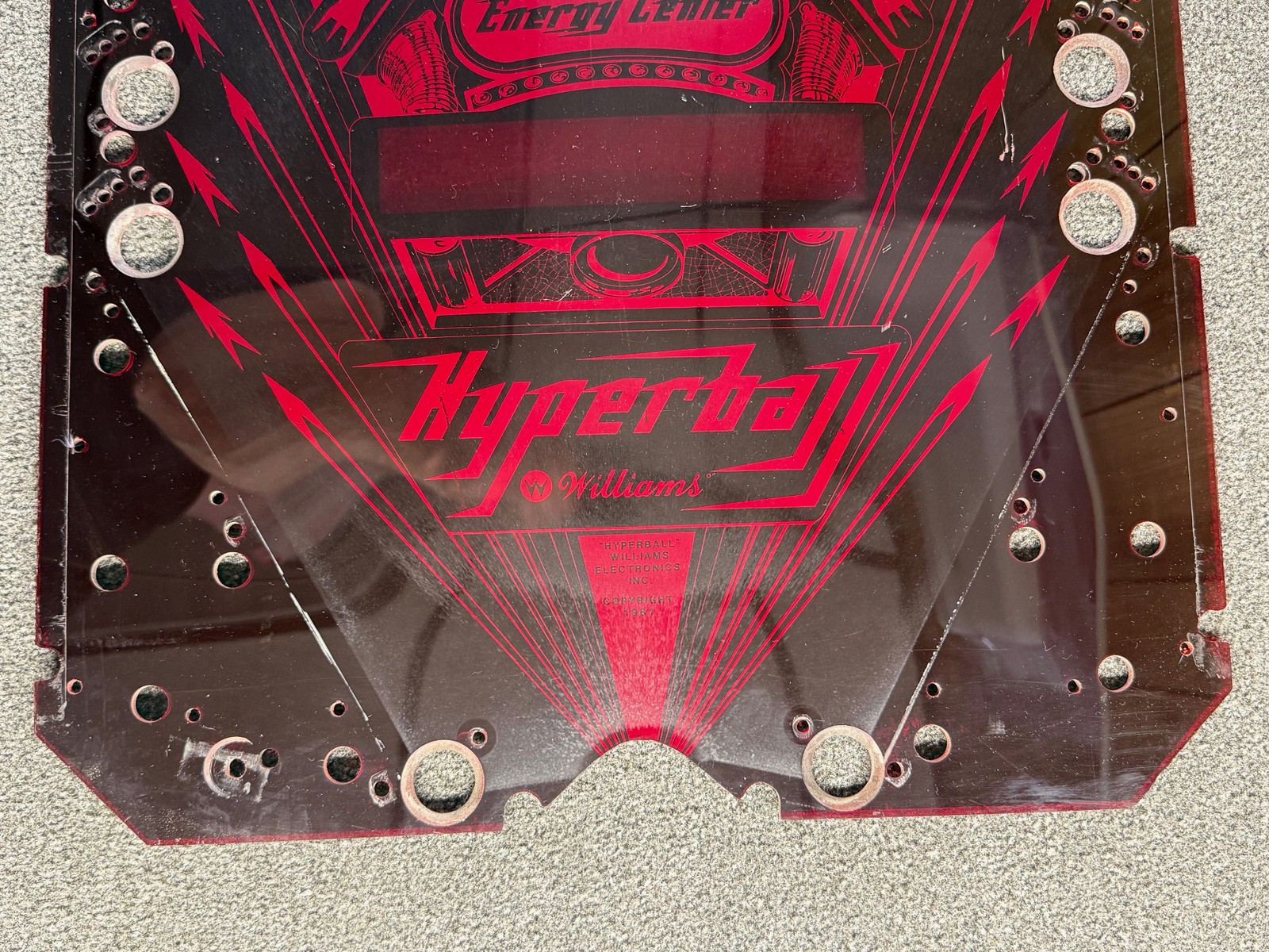 Williams Hyperball Pinball Machine Arcade Gun Shooting Game Playfield ORIGINAL