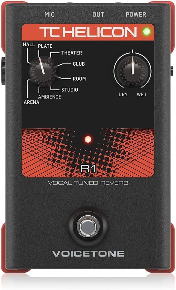 TC Helicon Voicetone R1 Vocal Tuned Reverb Vocal Effects Pedal P-24183 F/S new