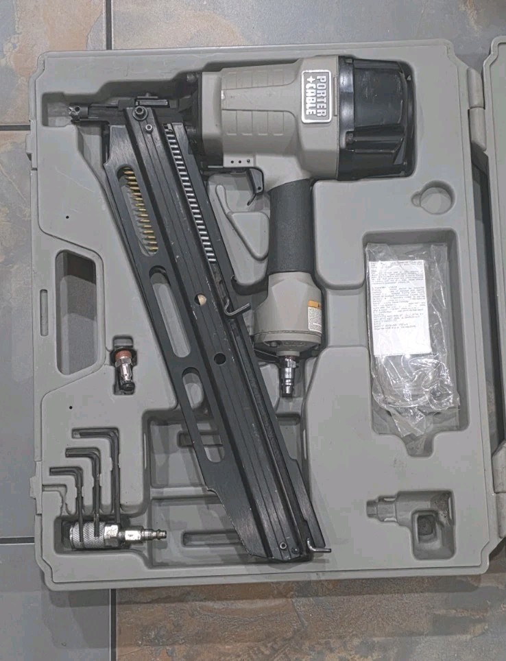 PORTER-CABLE FR350 In Case Round Head Framing Nailer With Manual EXCELLENT Cond.