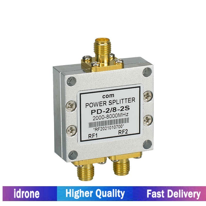 PD-2/8-2S 2-Way WiFi Microstrip Power Divider Power Splitter 2-8G RF Combiner