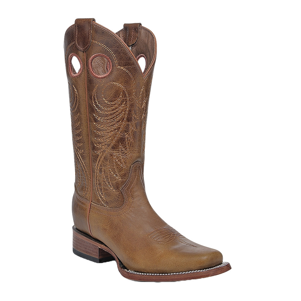 Corral Ladies Honey Cut Square Toe Brown Western Boots L6269