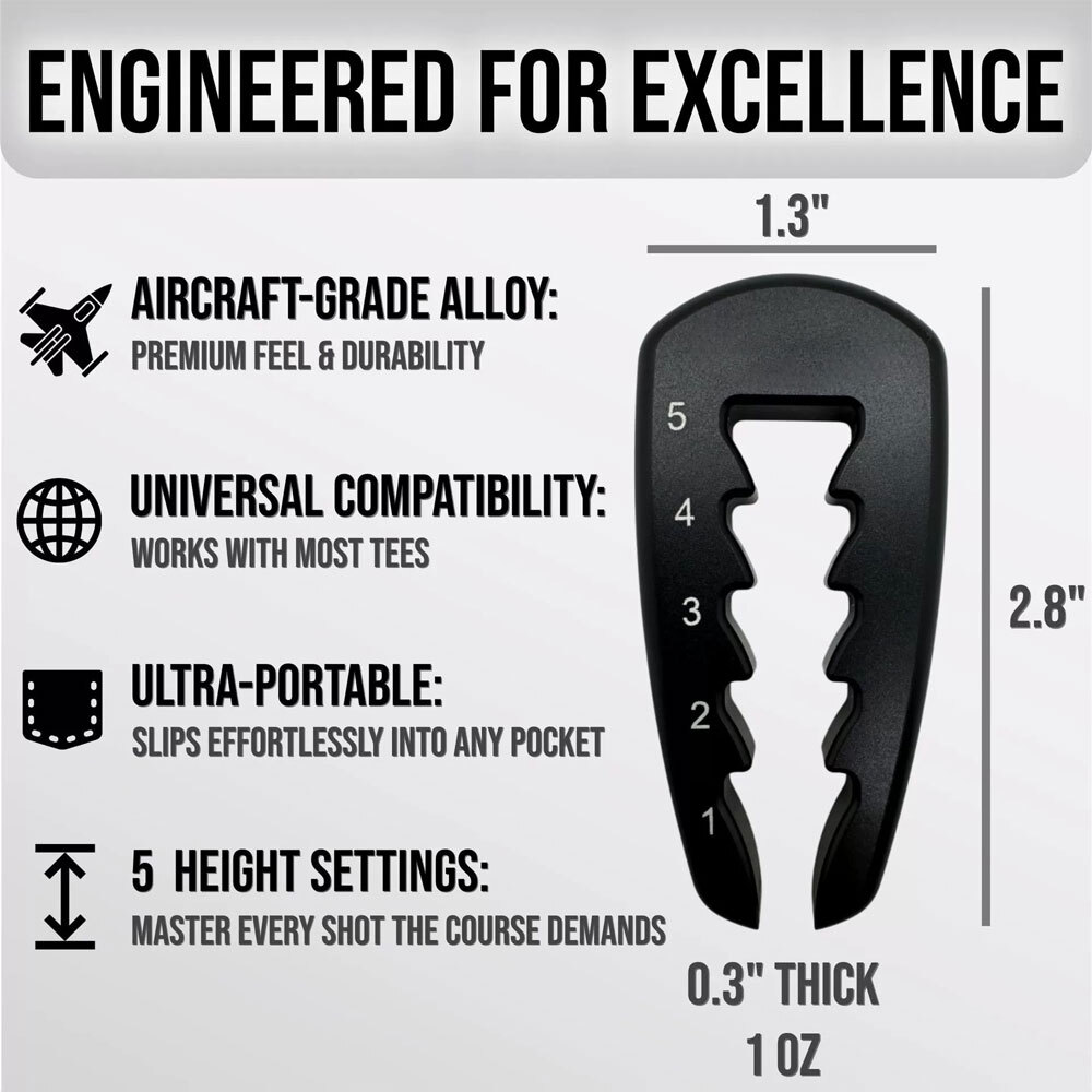 Golf Tee Height Tool Adjustable,Quick Adjust Adjust Golf Tee Tool TR