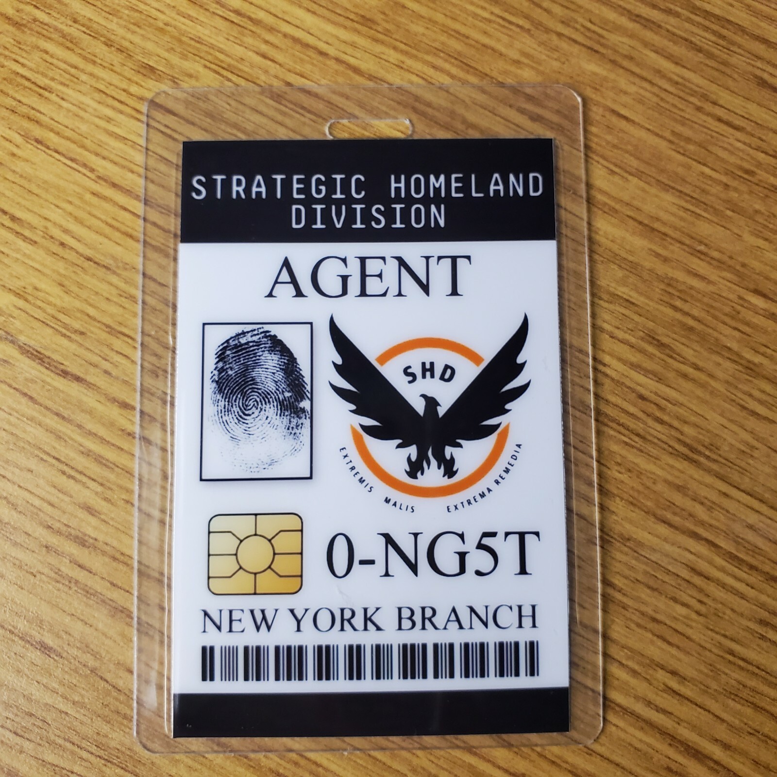 The Division ID Badge - SHD Agent prop cosplay costume