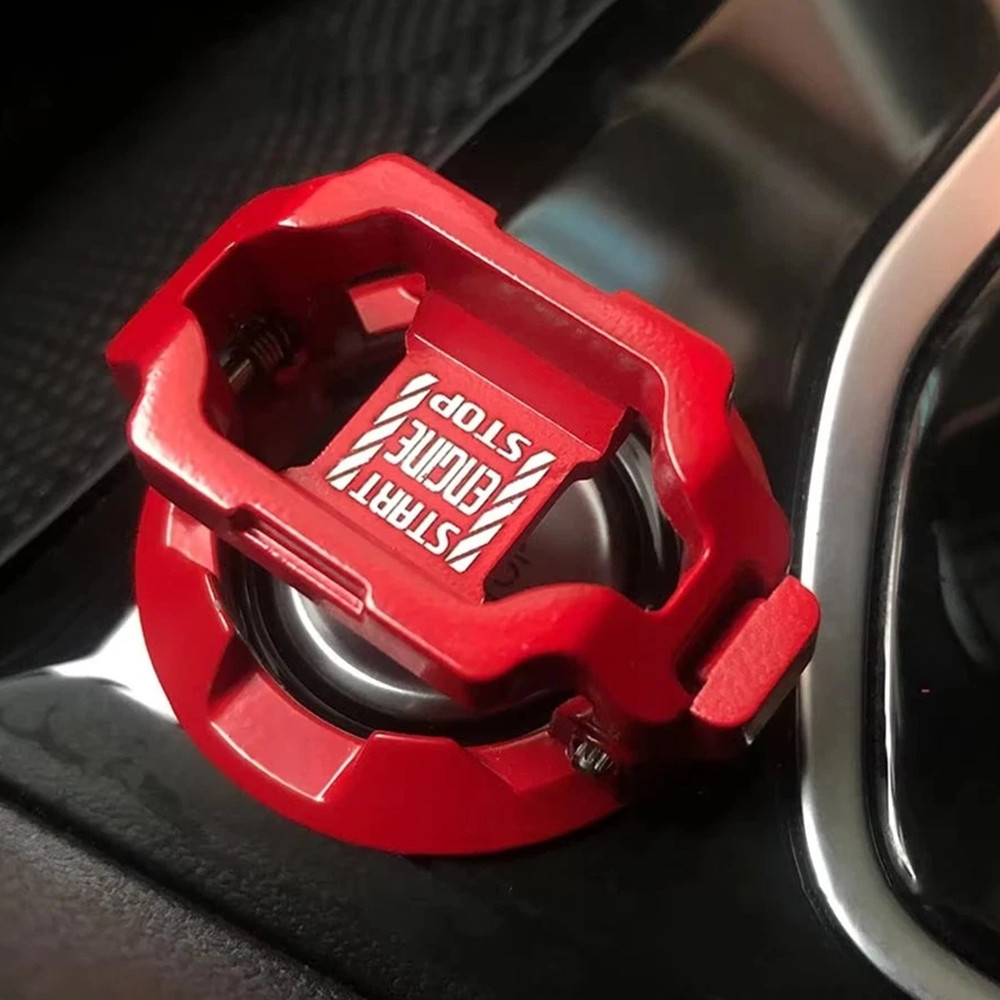 Car Start Stop Button Decor Car Engine Push Start Switch Button Cover Protector
