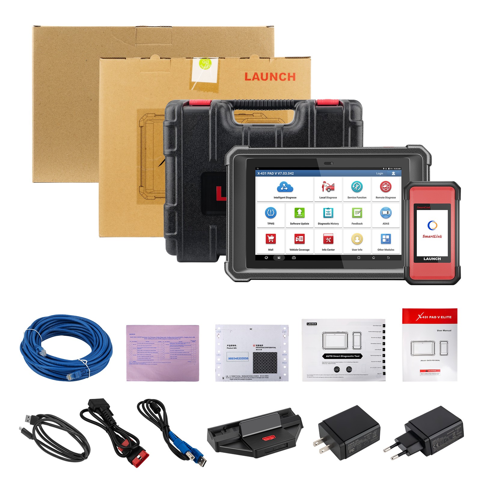 LAUNCH X431 PAD V Elite PAD 5 Bidirectional Diagnostic Scanner Key Programming