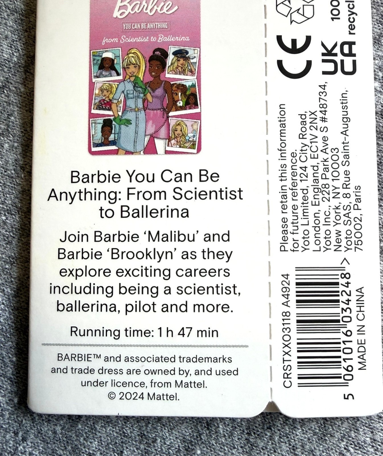 Yoto Barbie You Can Be Anything Scientist to Audio Card Educational Kindergarten