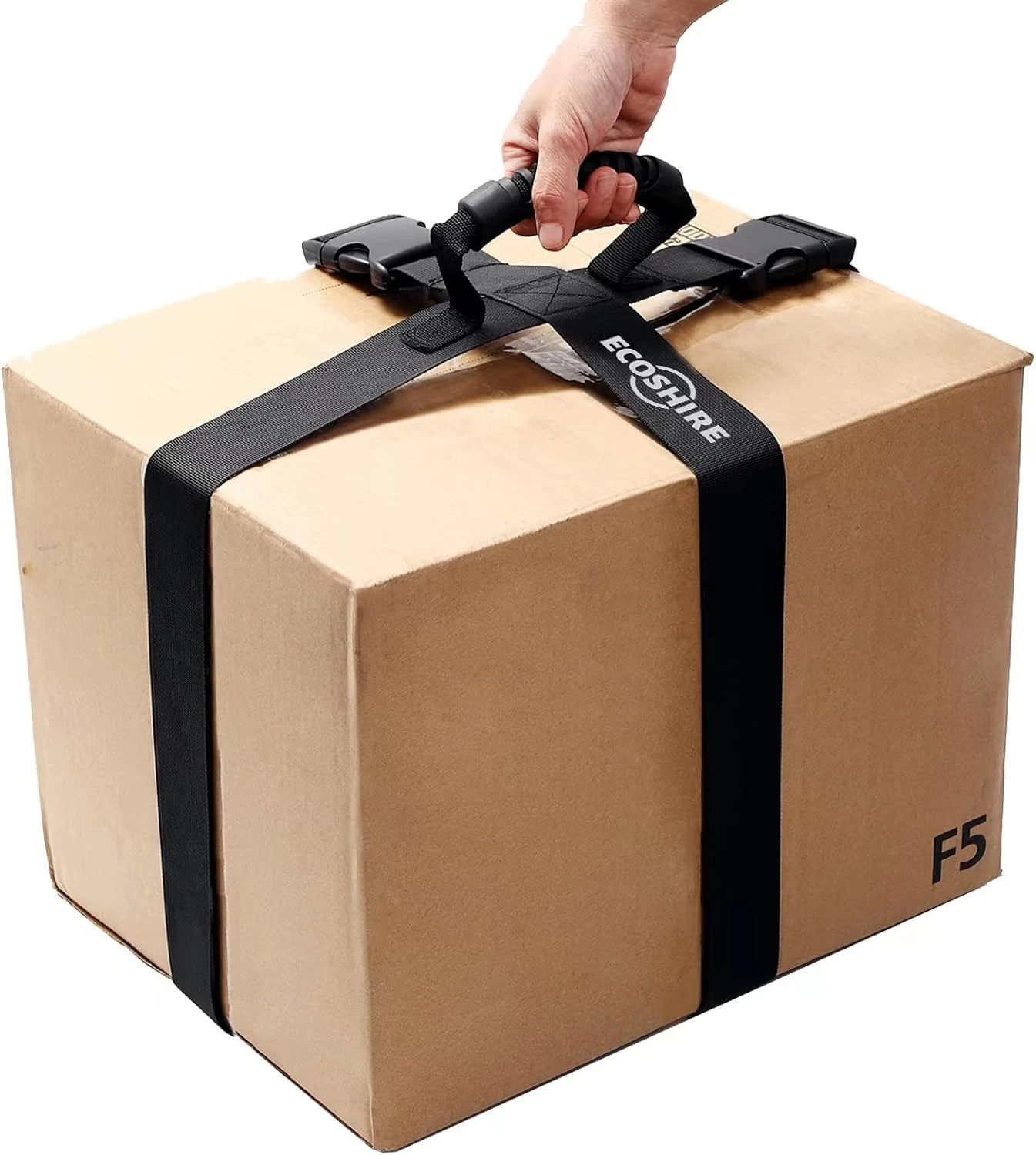 Box Carrying Strap with Handle, Handheld Belt for Safely Moving and Lifting Heav