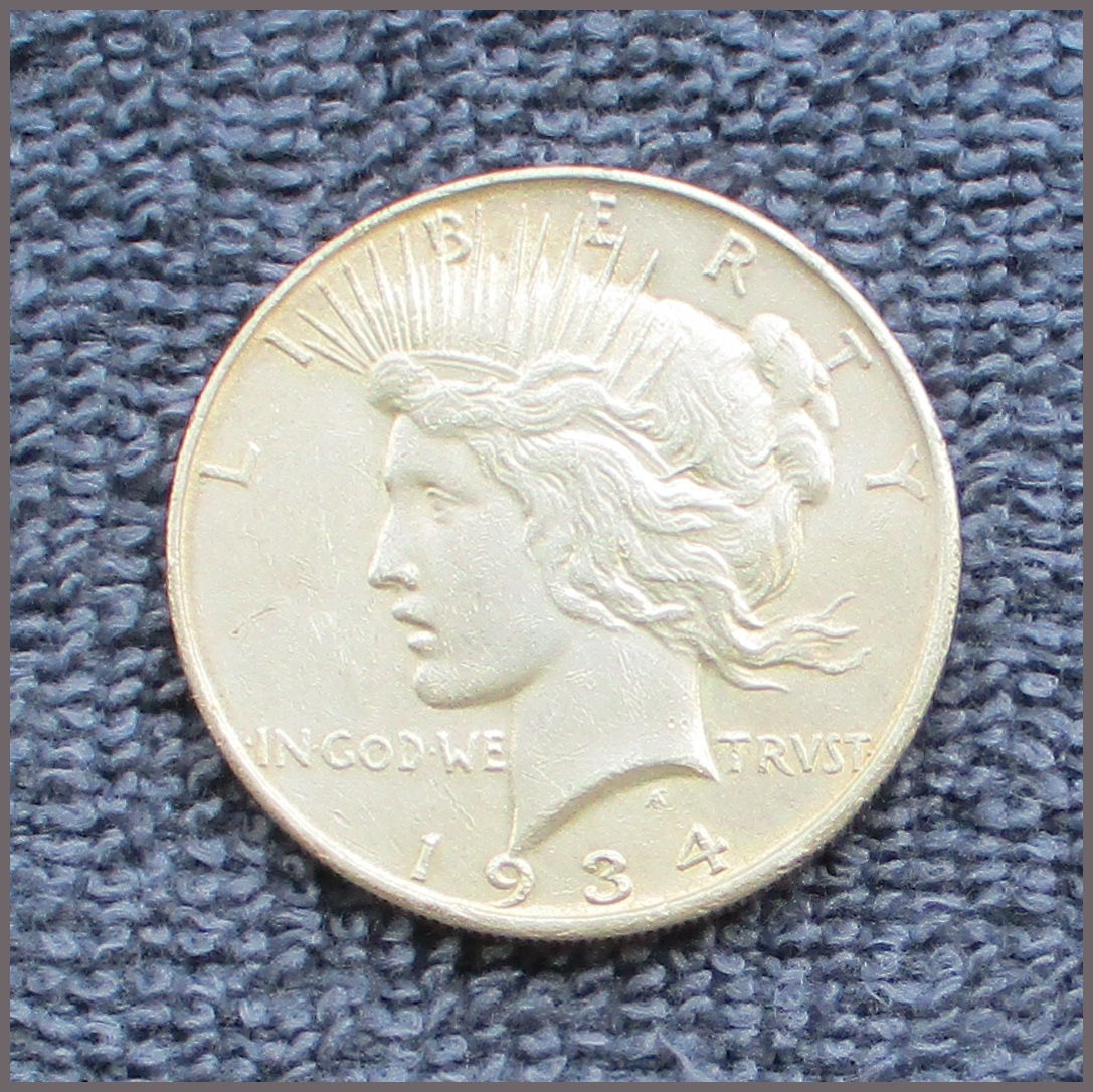 1934 D Peace dollar  brilliant A.U