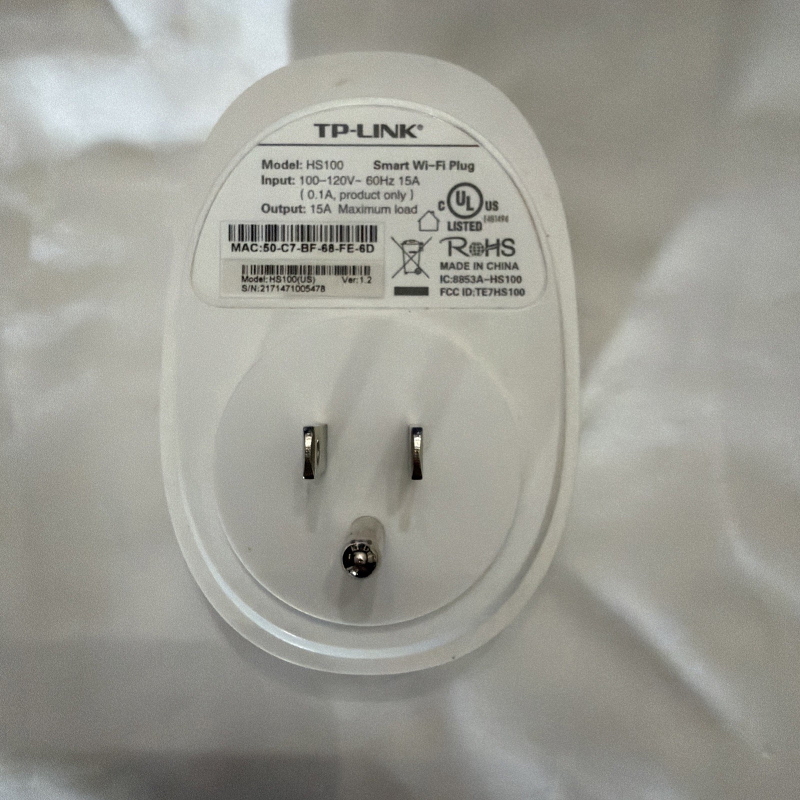 TP-Link Smart Wifi Plug Model HS100 Works