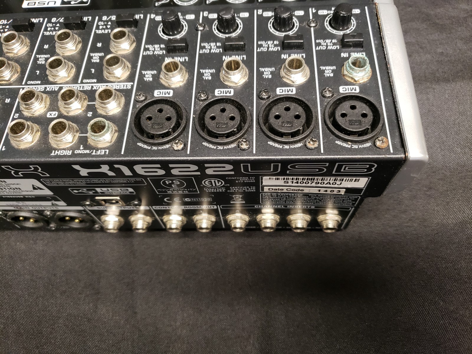 Read Tested Behringer Xenyx X1622USB Multi-FX Processor USB Audio Interface