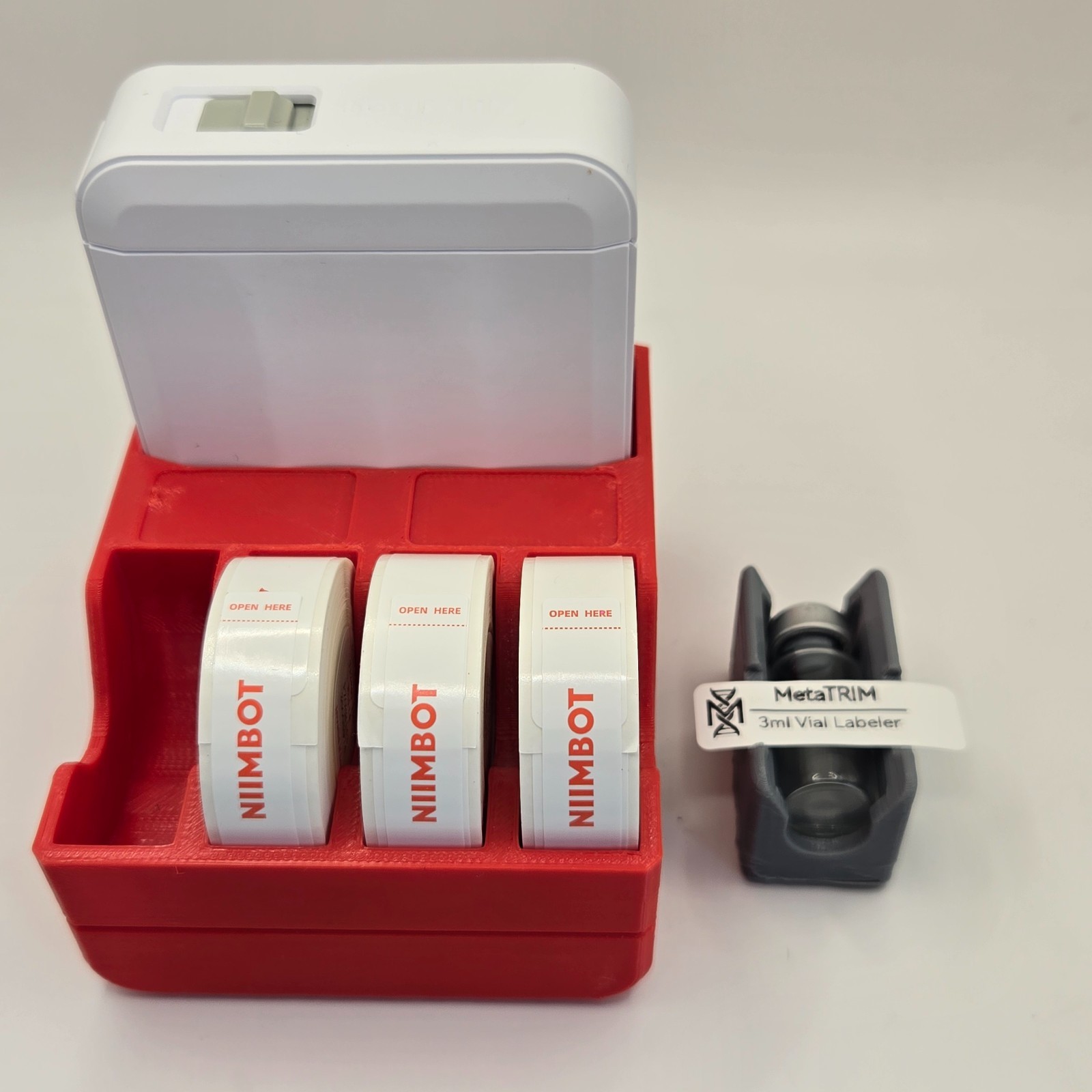 Niimbot D110 Storage Station + 3ml Peptide Vial Labeling Tool for Alignment