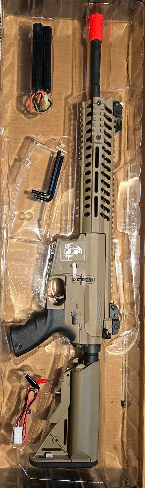 Lancer Tactical Gen 1 10 inch KeyMod Airsoft AEG Rifle with Crane Stock
