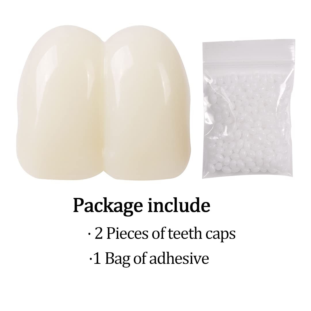 2 Pieces 17mm Deluxe Custom Big Buck Teeth Caps for Clown Bunny Big, White