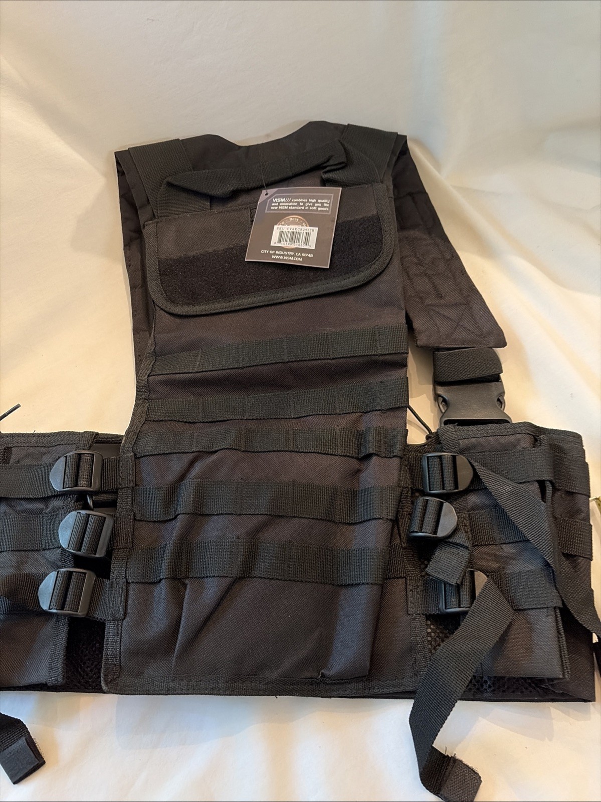 VISM Adjustable VEST Black Tactical NEW NWT